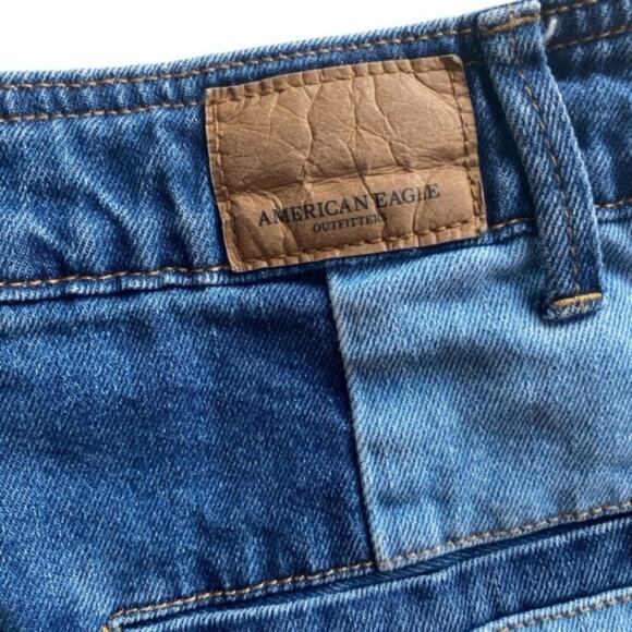 3/$21 American Eagle Hi-Rise Festival Mini Patchwork Jean Skirt - Size 0 - Picture 5 of 6